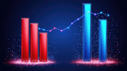 Poster - Dynamic 3D Bar Chart with Bold Shiny Bars
