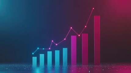 Poster - Dynamic 3D Bar Chart with Bold Shiny Colors