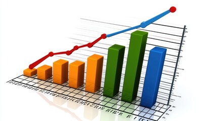 Poster - Colorful 3D Bar Chart for Data Visualization