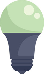 Poster - modern and efficient lightbulb glowing green, symbolizing eco friendly technology and innovative sol