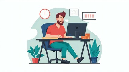 people working in office