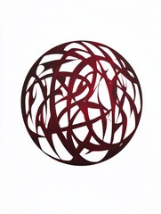 Poster - Abstract Red Sphere.