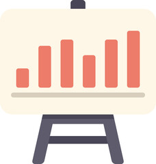 Poster - whiteboard is displaying a growing bar chart, perfect for representing business growth and success