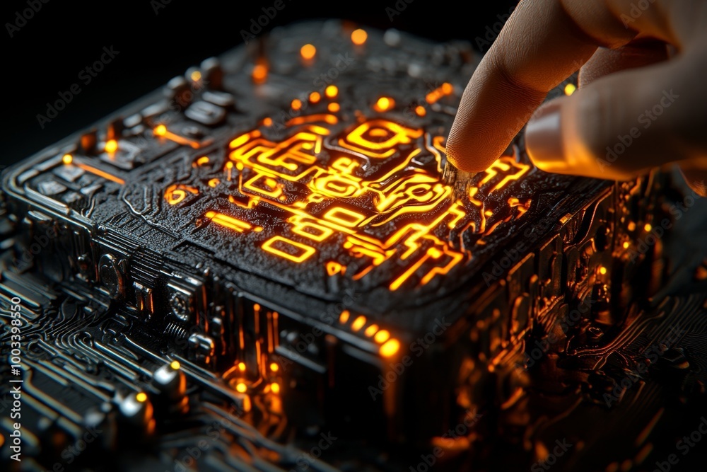 A fantasy firewall glowing with enchanted runes, being broken by a ...