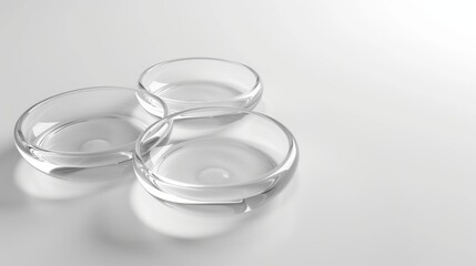 Minimalist 3D Petri Dishes on Clean Surface