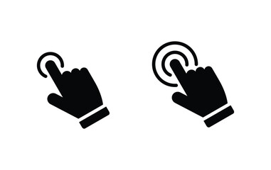 Poster - hand cursor click icon vector. hand pointer click icon vector