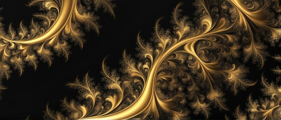 Golden Abstract Art