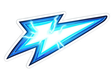 Poster - A vibrant blue lightning bolt illustration, ideal for dynamic designs and energetic themes in graphic projects.