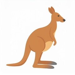 kangaroo illustration isolated on white