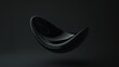© Andres Mejia - Black abstract shape floating on dark background