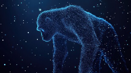 Digital Abstract of a Gorilla