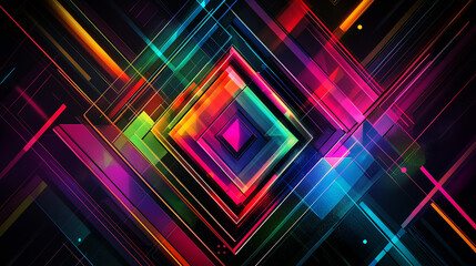 Aufkleber - Colorful abstract geometric shape background design