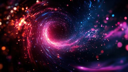 Poster - Colorful galaxy swirl with rich textures and vibrant light effects.