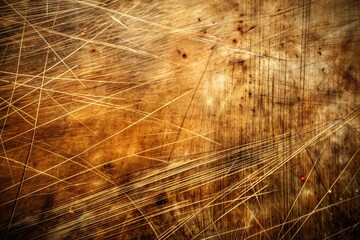 Wall Mural - Close-up of scratched wooden texture with vintage look