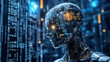 © Vanchlerm - Robot Analyzing Data on Large Screen