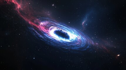 Wall Mural - Black hole in space