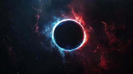 Wall Mural - A black hole in space