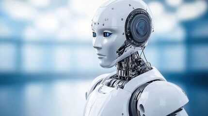 Poster - Futuristic Robot with Advanced Technology Features