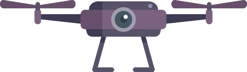 Poster - modern camera drone hovering in air and taking pictures, unmanned aerial vehicle with professional e