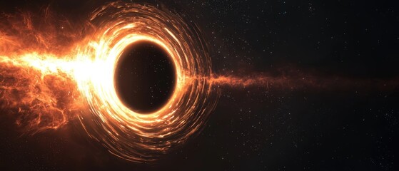 Wall Mural - A black hole in space