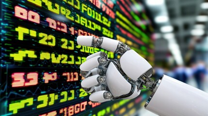 Poster - Robotic Hand Interacting with Digital Stock Market Display