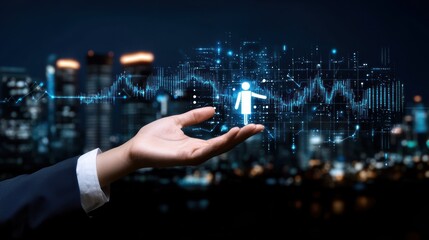Poster - Digital Innovation with Hand and Data Visualization