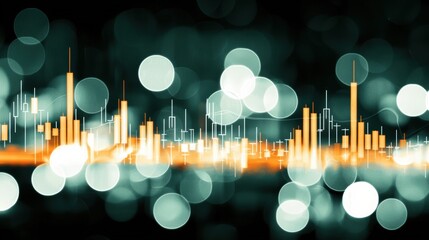 Poster - Abstract Financial Data Visualization with Bokeh Effect