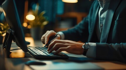 Poster - Professional Workspace with Modern Technology