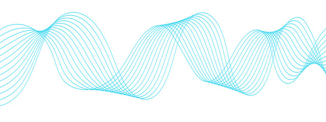 Poster - Glowing wavy flowing dynamic smooth future technology curve lines concept. Digital concept banner, flyer, cover, brochure, technology, science, data. Futuristic motion Curved wavy lines tech.