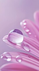 Poster - Dewdrop on pink petal