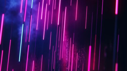 Poster - Colorful Light Beams Create an Immersive Experience at Night Event Generative AI