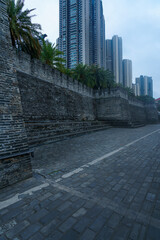 Wall Mural - Old buildings of traditional Chinese ancient city walls