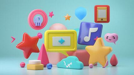 Wall Mural - Interaction Design Icon User Experience UX 3D