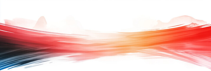 Wall Mural - Abstract colorful brushstrokes on white background.