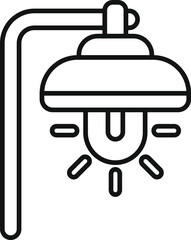 Poster - simple vector icon of a street light emitting light