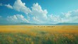 © tydeline - Golden Meadow Under a Blue Sky