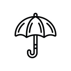 Wall Mural - Black line icon for umbrella