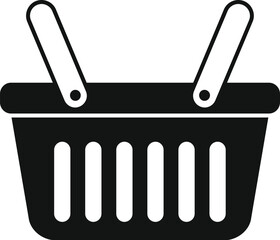 Poster - this simple vector icon of an empty shopping basket is perfect for projects related to retail, comme