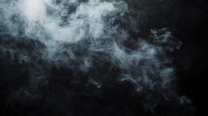 Wall Mural - Ethereal Smoke Patterns Against Dark Background