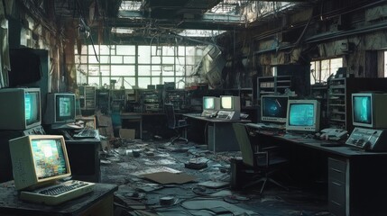 abandoned computer lab