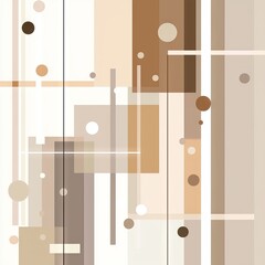 Poster - Abstract watercolor patterns for printing, packaging, and textiles. Aquarelle simple forms on white background. Soft pastel beige and brown colors.