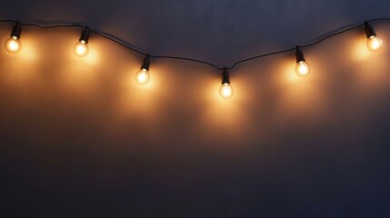 Canvas Print - Elegant Christmas lights in a minimalist design.