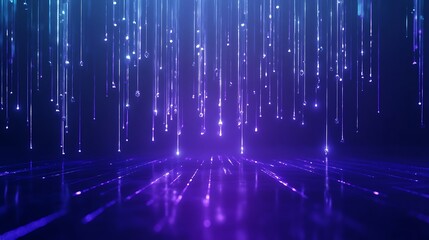 Poster - abstract visual with glowing lines and lights creating a vibrant, immersive atmosphere.