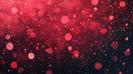 Poster - A vibrant display of red and black hues, featuring glowing circles and sparkling particles that create a dynamic, abstract background.