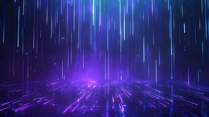 Poster - vibrant abstract background featuring beams of light and colors creating a digital atmosphere.