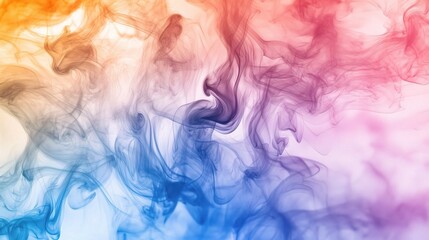 Wall Mural - Colorful Abstract Smoke Art for Creative Projects