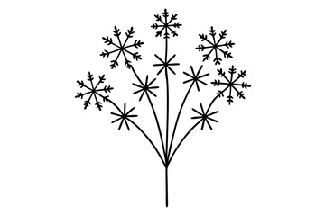 silhouettes of flowers