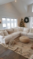 Poster - A living room filled with furniture and a christmas tree