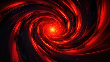 Fototapete - Red swirling moving tunnel on black background, seamless loop. Animation. Abstract colorful animation of a tunnel rotating endlessly