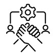 © Prosymbols - Support system icon in linear style